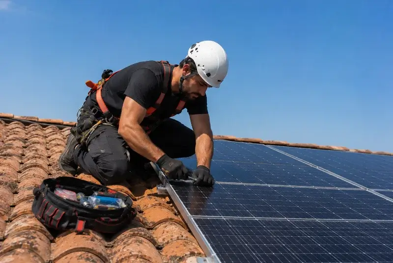 Maintenance et monitoring de panneaux solaires à Saxel